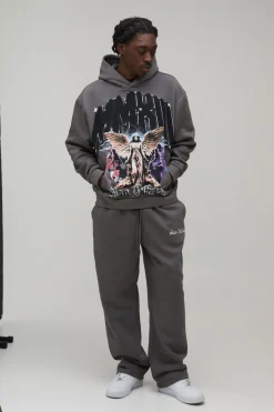 boohooMAN Survêtement à Casynthétiqueche Graphique Renaissance Coupe Ample Oversize<Homme Survêtements