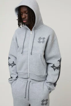 boohooMAN Survêtement à Casynthétiqueche Croisé Rétréci avec Soufflets Évasés Zippés<Homme Survêtements