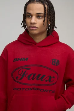 boohooMAN Survêtement à Casynthétiqueche Graphique Moto Oversize Coupe Ample<Homme Survêtements