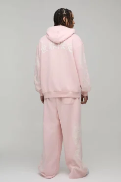 Survêtement à Casynthétiqueche Oversize avec Motif Dragon