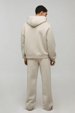 Survêtement à Casynthétiqueche Zippé en Néoprène Collé Coupe Ample Oversize