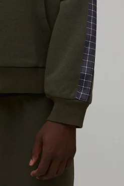 boohooMAN Survêtement À Casynthétiqueche Oversize Boxy Avec Panneaux À Carreaux Et Fermeture Zippée<Homme Survêtements