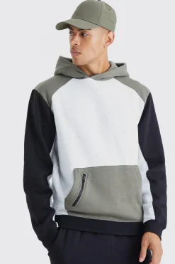 boohooMAN Survêtement à Casynthétiqueche Coupe Régulière Raglan Color Block<Homme Survêtements