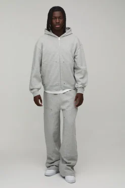 Survêtement à Casynthétiqueche Zippé Carpenter Oversize Ample Taille Haute