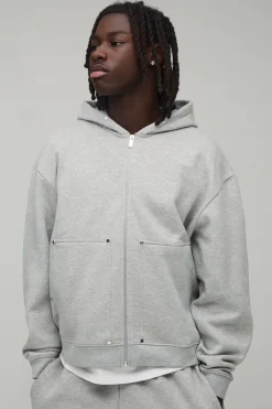 Survêtement à Casynthétiqueche Zippé Carpenter Oversize Ample Taille Haute