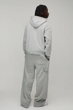 Survêtement à Casynthétiqueche Zippé Carpenter Oversize Ample Taille Haute