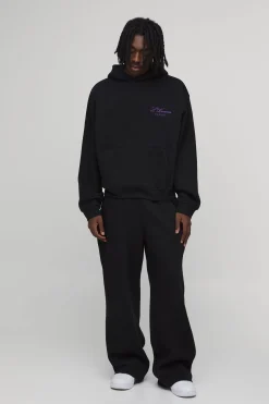 Survêtement À Casynthétiqueche Brodé Homme Coupe Ample Oversize