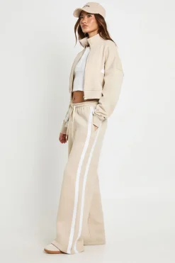 boohoo Survêtement Col Cheminée À Rayures Contrastées<Femme Survêtements|Survêtements