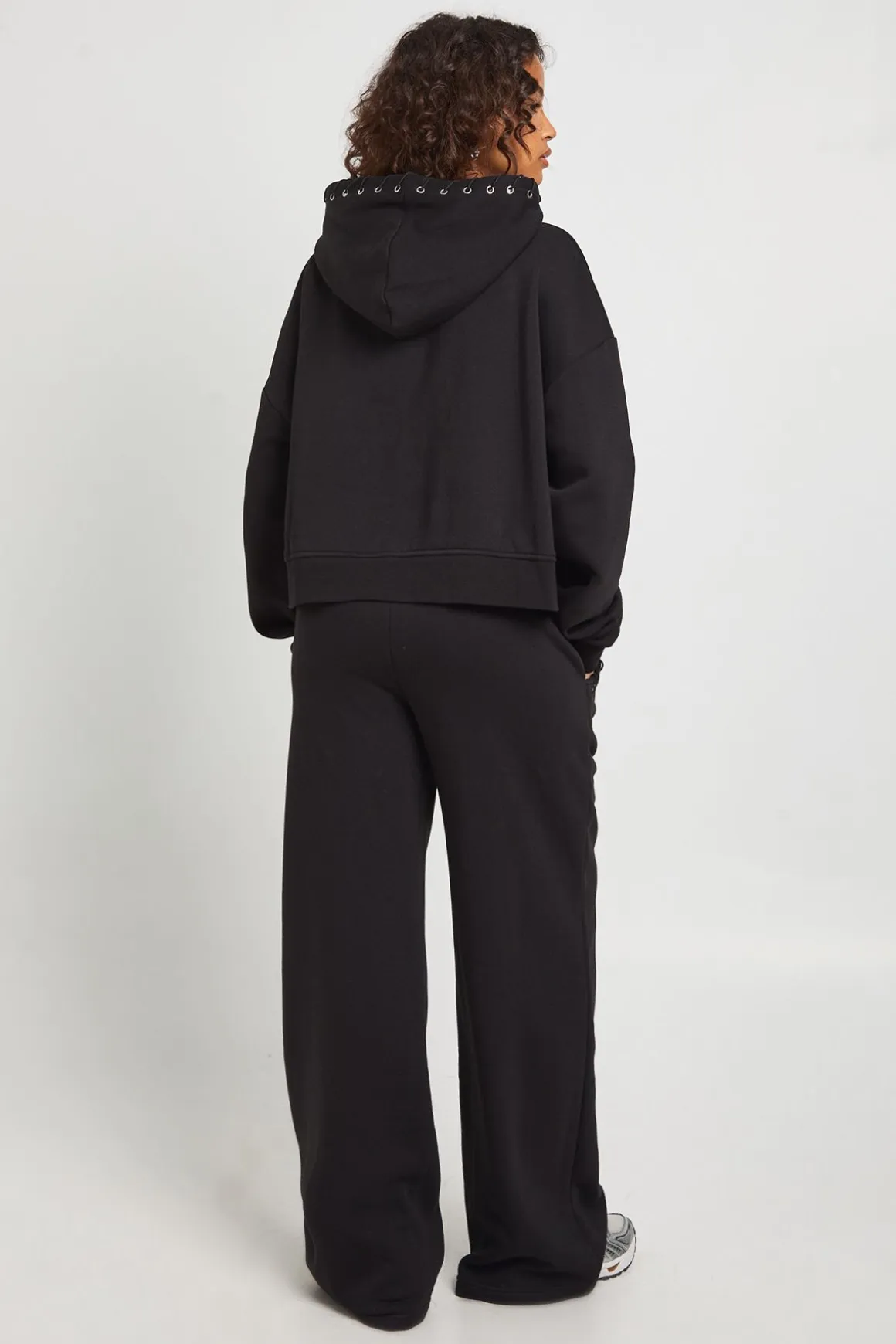 Survêtement combiné : sweat à capuche zippé avec détails de couture et pantalon jogger à jambes larges