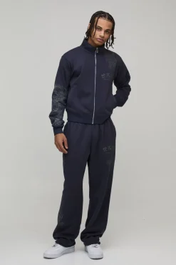 Survêtement Coupe Regular À Col Montant Zippé Avec Motif Dragon