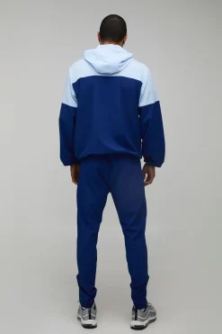 Survêtement Coupe-vent Homme Coupe Regular À Blocs De Couleurs