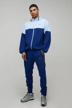 Survêtement Coupe-vent Homme Coupe Regular À Blocs De Couleurs