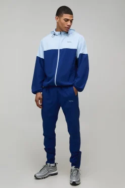 Survêtement Coupe-vent Homme Coupe Regular À Blocs De Couleurs