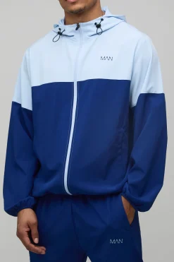 Survêtement Coupe-vent Homme Coupe Regular À Blocs De Couleurs