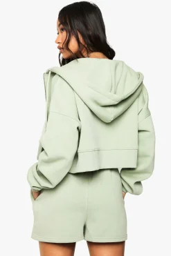 boohoo Survêtement court 3 pièces crop à zip intégral avec détails de couture<Femme Survêtements|Survêtements