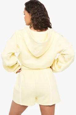 Survêtement court à zip avec couture apparente