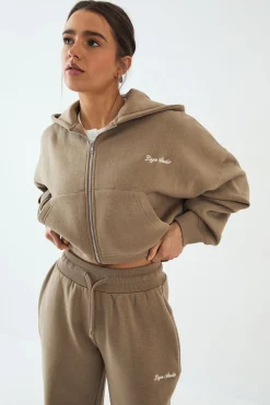 DSGN Studio Survêtement à Casynthétiqueche Zippé Crop Boxy avec Ourlet Profond<Femme Survêtements|Survêtements