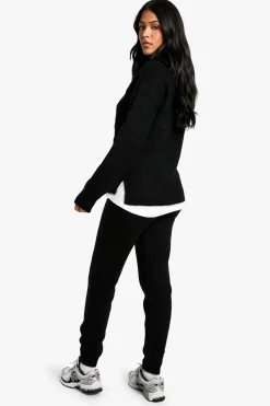 boohoo Survêtement en maille douce à maille fine pour grandes tailles<Femme Pulls Et Gilets|Toutes Les Mailles