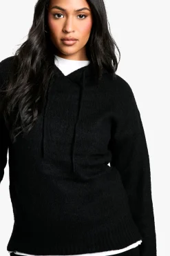 boohoo Survêtement en maille douce à maille fine pour grandes tailles<Femme Pulls Et Gilets|Toutes Les Mailles