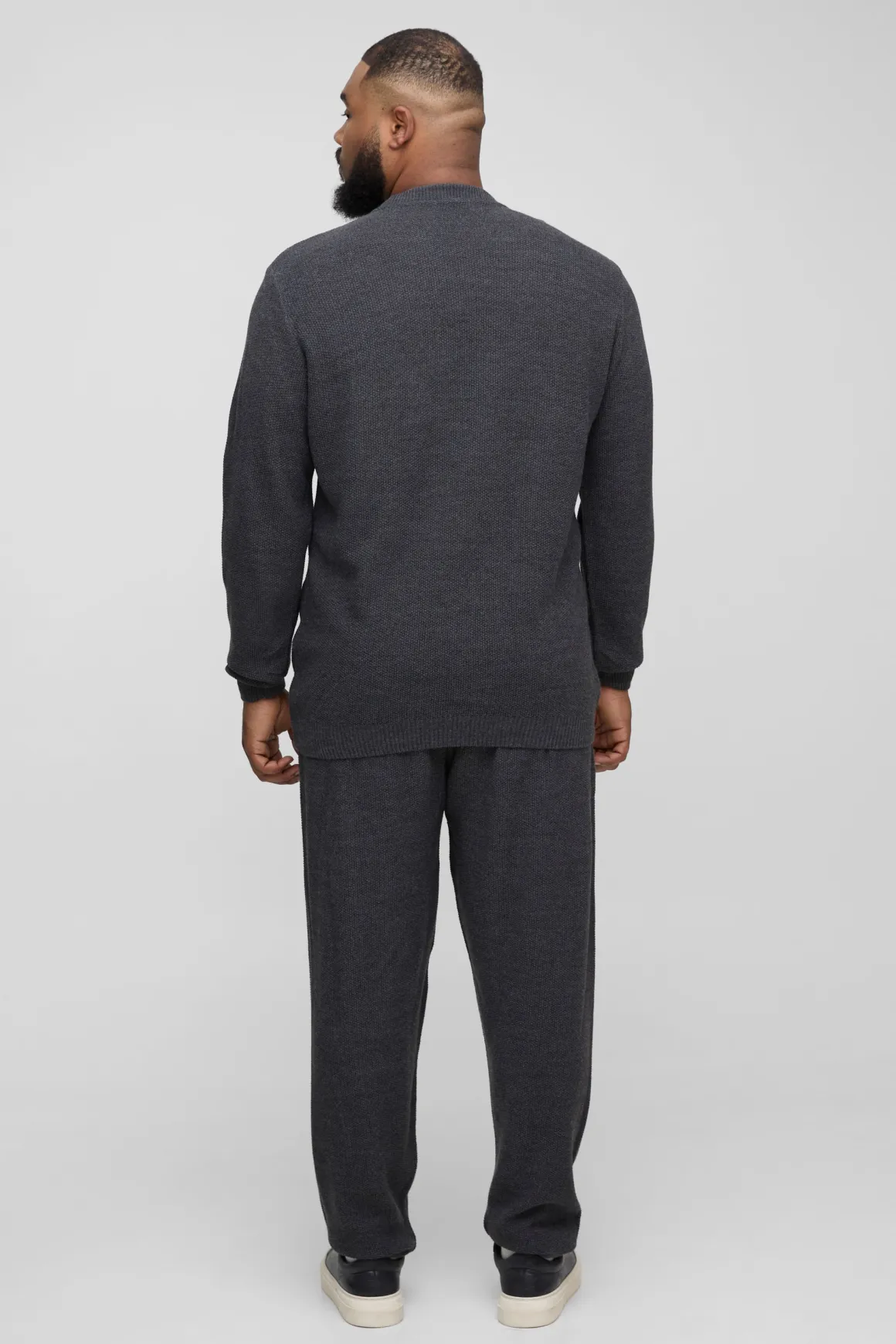 Survêtement en tricot décontracté plus coupe ample