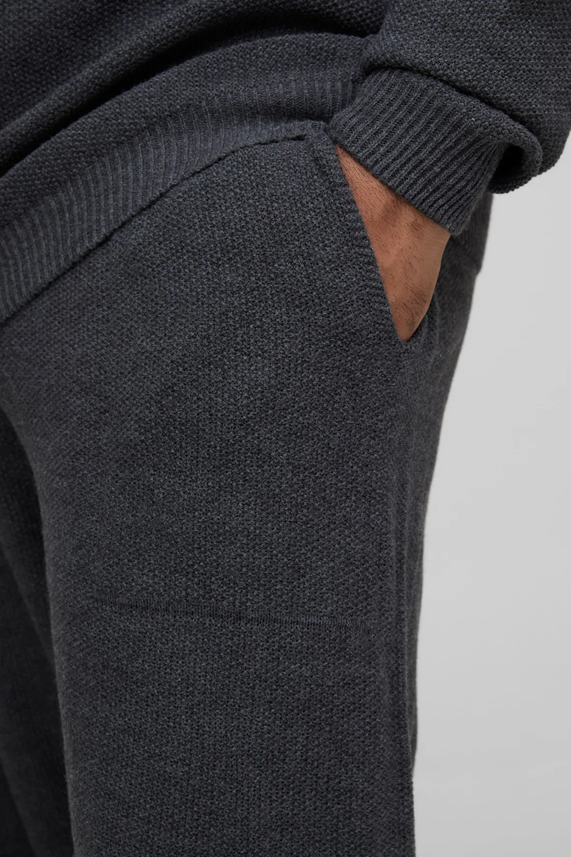 Survêtement en tricot décontracté plus coupe ample