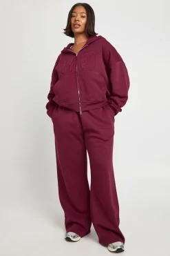 boohoo Survêtement Grande Taille à Casynthétiqueche Zippé avec Appliqué 89<Femme Survêtements|Survêtements