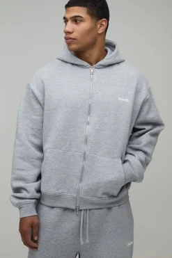 Survêtement Homme Oversize Boxy à Casynthétiqueche Zippé et Jambes Larges