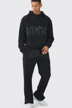 Survêtement homme oversize à coupe carrée et ourlet fendu