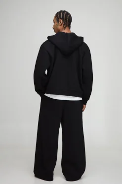 Survêtement homme oversize, de coupe carrée, à capuche avec fermeture éclair intégrale et jambes larges