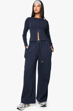 boohoo Survêtement à manches longues avec boutons en côtes<Femme Survêtements|Survêtements