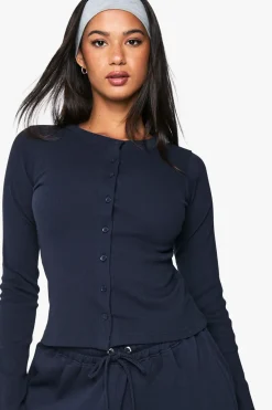 boohoo Survêtement à manches longues avec boutons en côtes<Femme Survêtements|Survêtements