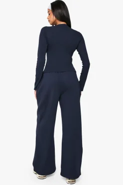 boohoo Survêtement à manches longues avec boutons en côtes<Femme Survêtements|Survêtements