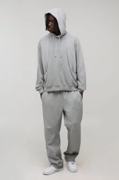 boohooMAN Survêtement Oversize Boxy à Manches Raglan avec Détails Côtelés en Molleton Bouclé<Homme Survêtements