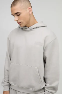 Survêtement oversize pour homme à capuche, à la coupe carrée et entrejambe tombante
