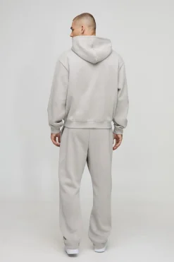 Survêtement oversize pour homme à capuche, à la coupe carrée et entrejambe tombante