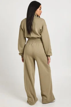 boohoo Survêtement 3 Pièces Col Cheminée Zippé Jambes Droites<Femme Survêtements|Survêtements