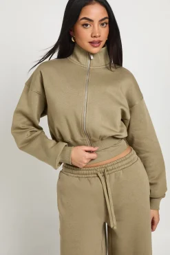 boohoo Survêtement 3 Pièces Col Cheminée Zippé Jambes Droites<Femme Survêtements|Survêtements