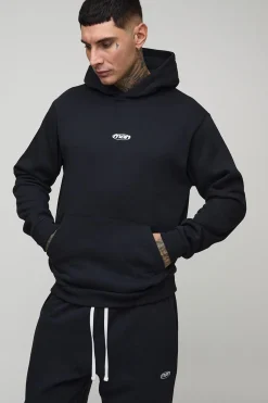 Survêtement pour homme grand en coupe régulière, sweat à capuche brodé sportif et pantalon de jogging à jambes droites