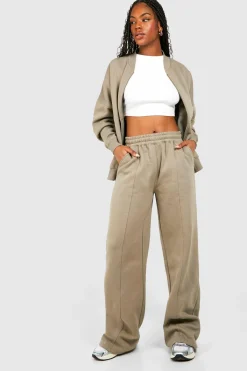 boohoo Survêtement style bomber à zip pour grande taille et pantalon droit<Femme Survêtements|Survêtements