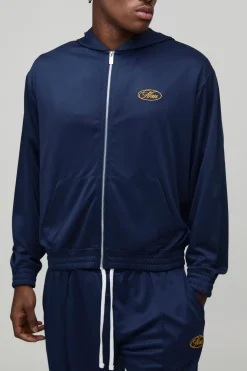 Survêtement Sweat à Casynthétiqueche Tricot Zippé Oversize Boxy et Jogging Baggy