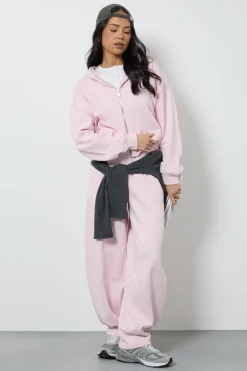 boohoo Survêtement Sweat à Casynthétiqueche Zippé Ample et Jogging Jambes Évasées<Femme Survêtements|Survêtements