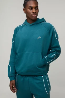Survêtement Sweat à Casynthétiqueche Oversize Boxy avec Liserés & Jogging Baggy