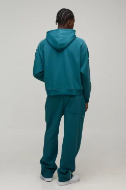Survêtement Sweat à Casynthétiqueche Oversize Boxy avec Liserés & Jogging Baggy