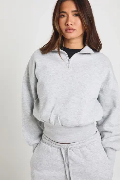 Survêtement Sweat à Col Cheminée et Demi-Zip