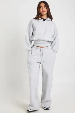 Survêtement Sweat à Col Cheminée et Demi-Zip