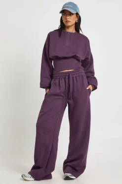 boohoo Survêtement Sweat Henley à Ourlet Profond<Femme Survêtements|Survêtements