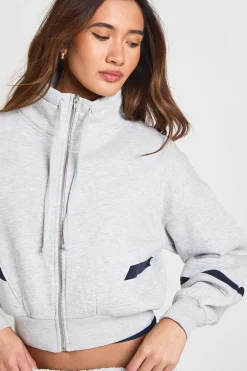 Survêtement Sweat-shirt Col Cheminée à Panneaux Contrastés