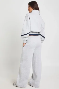 Survêtement Sweat-shirt Col Cheminée à Panneaux Contrastés