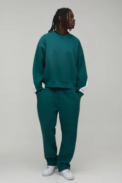 Survêtement Sweat-shirt Oversize Boxy à Panneaux avec Slogan Certifié
