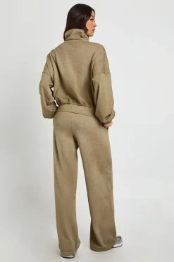 Survêtement Tall à Col Cheminée et Jambes Droites Effet Délavé à l'Acide